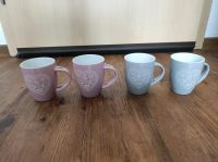 Kaffeetassen rosa und grau 4er Set Sachsen - Meißen Vorschau