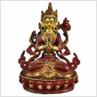 Avalokiteshvara Kupfer feuervergoldet 14,7cm Hamburg-Mitte - Hamburg Billbrook Vorschau