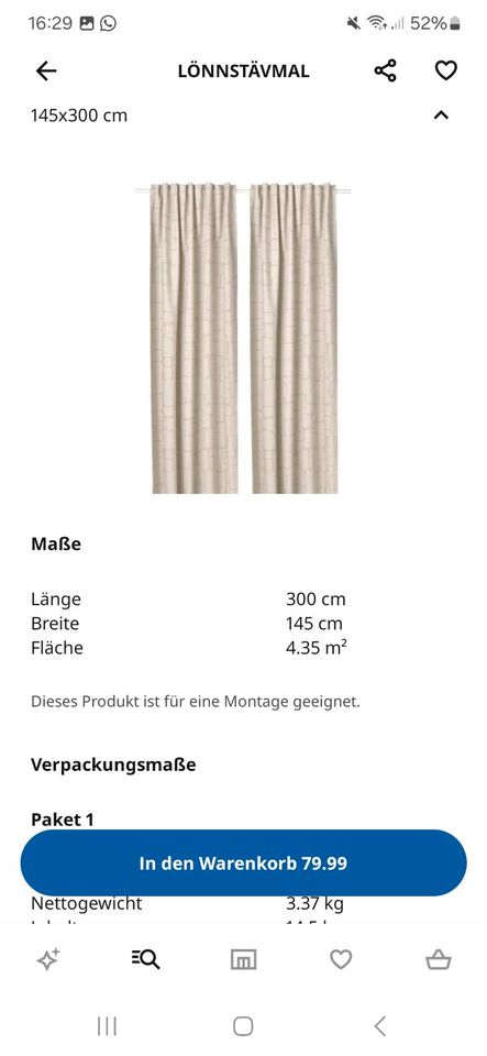 2 Verdunklungsgardienen IKEA NEU in Karlsruhe