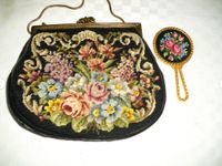 Gobelin Petit Point Abendtasche Vintage Tasche Spiegel Messing Niedersachsen - Dissen am Teutoburger Wald Vorschau