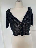 Vila Strickjacke Schwarz mit Spitze München - Hadern Vorschau