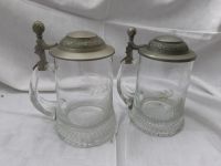 ⭐2x gravierter Glasbierkrug m Zinndeckel⭐Handgeblasen⭐Gravur⭐Isak Baden-Württemberg - Tuttlingen Vorschau