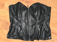 Corsage  XL 42  Schwarz Leder Imitst Emo Kunst Gotic Nordrhein-Westfalen - Oberhausen Vorschau