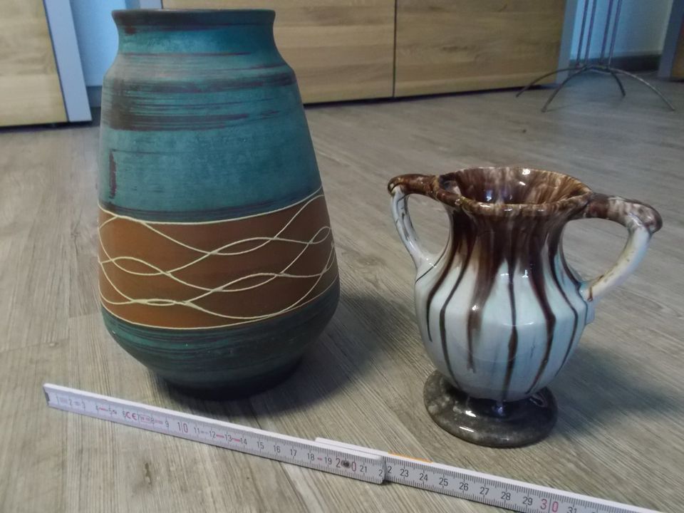 antike Keramik Vase, Blumenvase Kellerfund 50er/60er Jahre in Geslau