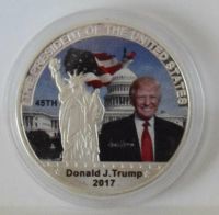 Medaille, Münze,  Donald Trump, silberfarben Sachsen - Plauen Vorschau