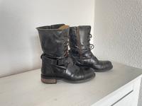Buffalo Stiefel Boots Leder 37 schwarz dunkelgrün Leipzig - Holzhausen Vorschau