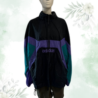 Adidas Windbreaker Vintage Jacke – 90s Retro Look Baden-Württemberg - Edingen-Neckarhausen Vorschau