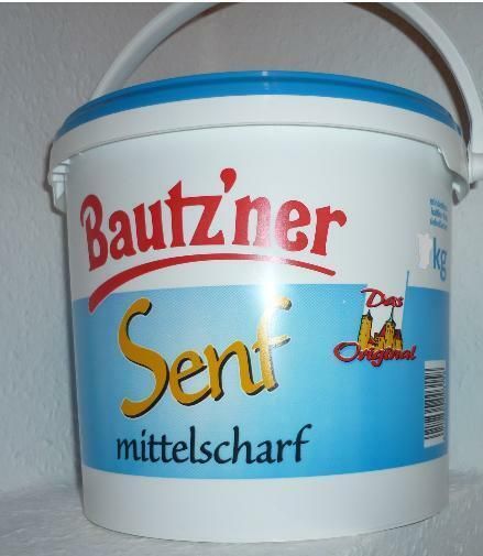Bautzner Senf  mittelscharf  1000 ml im Eimer   1 kg vorrätig in Görlitz