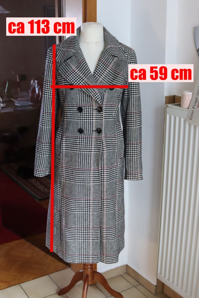 Dorothy Perkins Mantel Gr 46 schwarz weiß in Lahnau