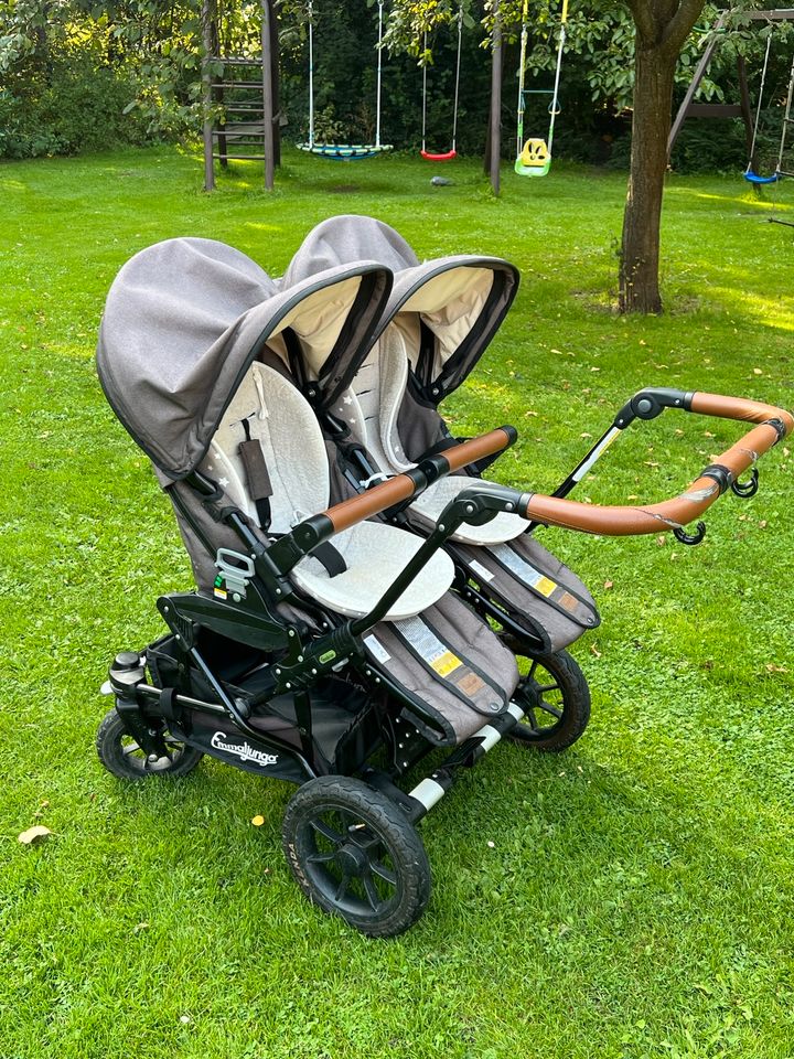 Emmaljunga Double Viking Zwillings-Geschwisterkinderwagen XXL SET in Bergkamen