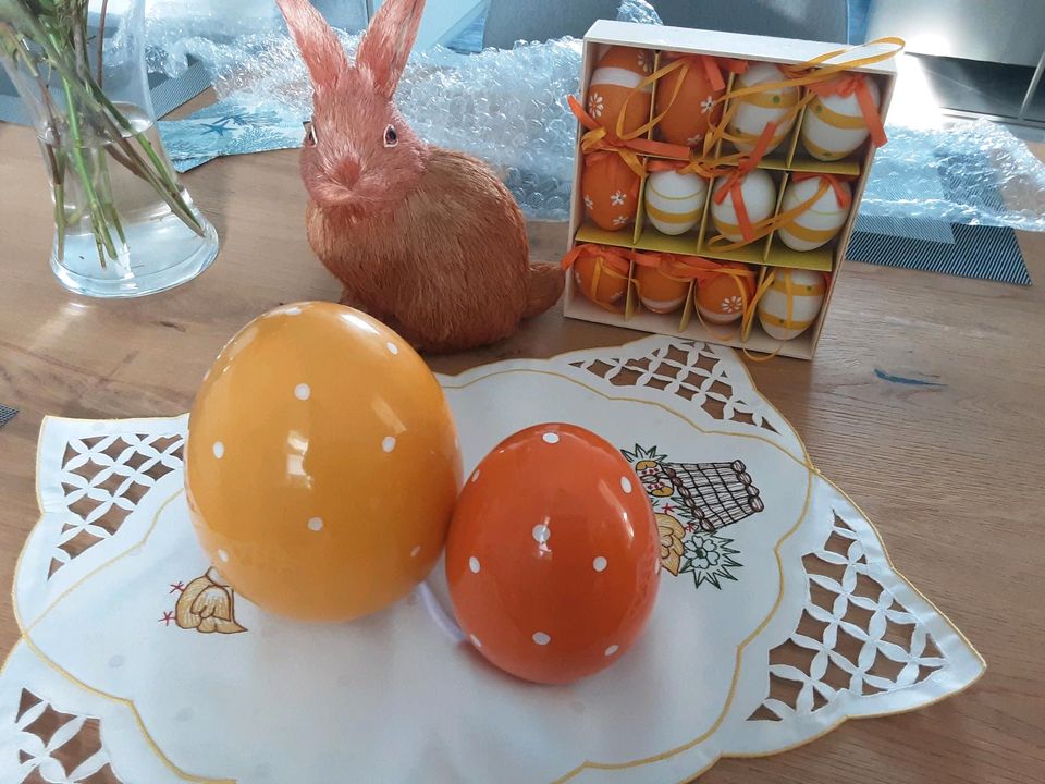 Osterdeko Vase Übertopf Keramikeier Hase in Zeitz