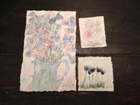 Antonio Filippin Aquarelle Blumen rosa Blau Bilder Nordrhein-Westfalen - Kempen Vorschau