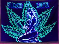 UV/Schwarzlicht Wandtuch "High Life" in 100x75cm || Wandteppich Bayern - Straubing Vorschau