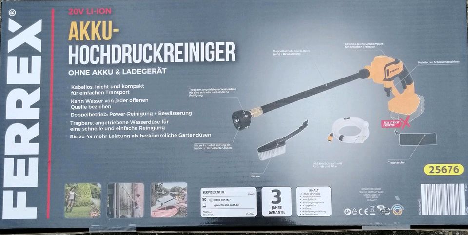 NEU!!! Ferrex Akku Hochdruckreiniger Aldi Hochdruck Reiniger neu in  Nordrhein-Westfalen - Wesel | Heimwerken. Heimwerkerbedarf gebraucht kaufen  | eBay Kleinanzeigen ist jetzt Kleinanzeigen