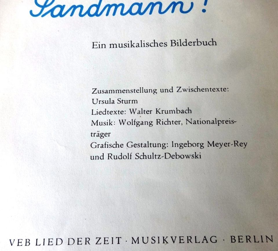 Kinderbuch „Guten Abend, lieber Sandmann“, DDR 1964 in Dresden