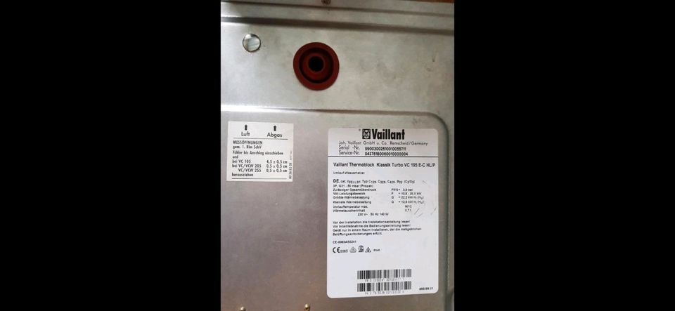 Vaillant Gastherme Klassik Turbo VC 195 in Mauschbach