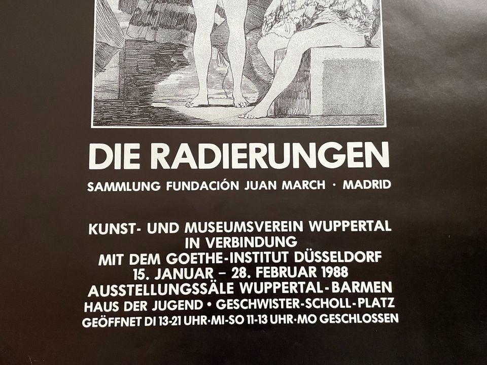 Goya Ausstellungsplakat, 1988 in Wermelskirchen