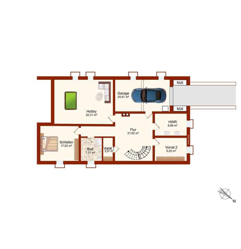 Bungalow: 262 m² Gesamtfläche, zwei Etagen in Zetel