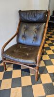 vintage Bambus Leder Lounge Chair Sessel Stuhl 60er Braun Wandsbek - Hamburg Marienthal Vorschau