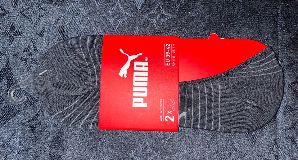 Puma Socken Footie Gr. 39-42 schwarz NEU in Schwarzenbruck