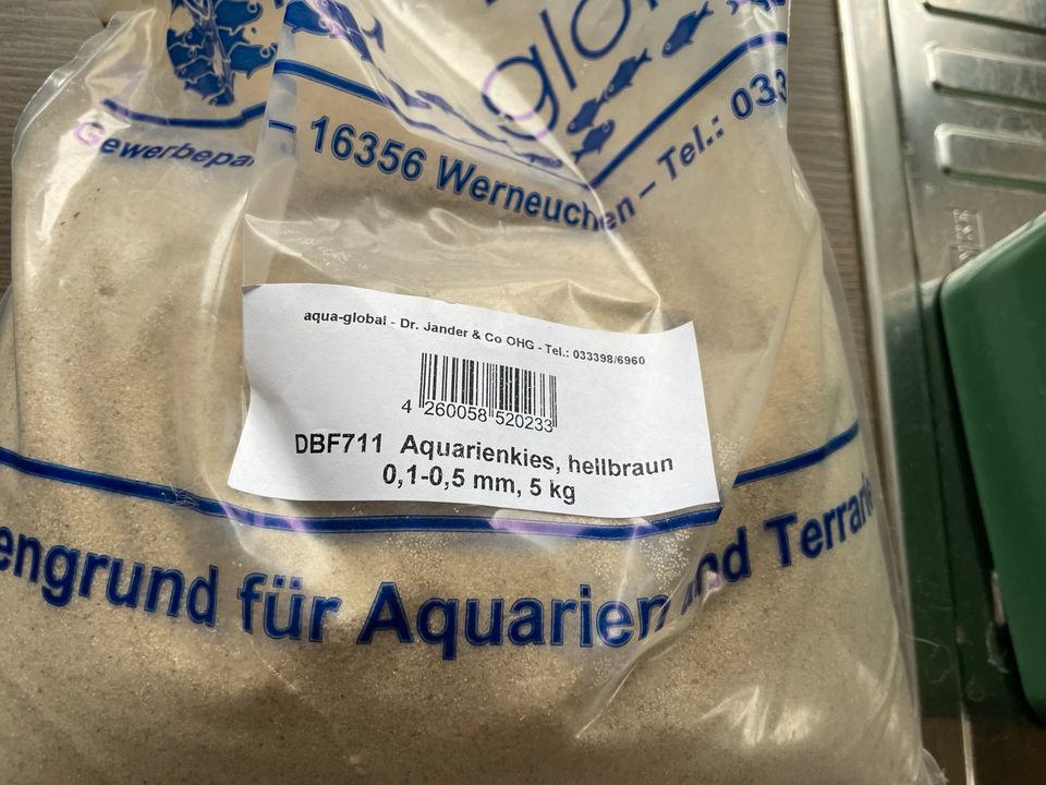 Aquariumsand Kies hellbraun 0,1-0,5mm NEU 5kg in Samtens