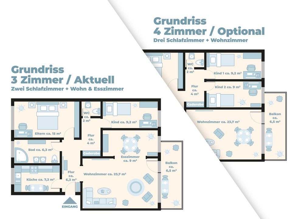 Moderne 4-Zi.-Wohnung mit großem Balkon in Toplage Rahlstedt-Oldenfelde direkt vom Eigentümer! in Hamburg