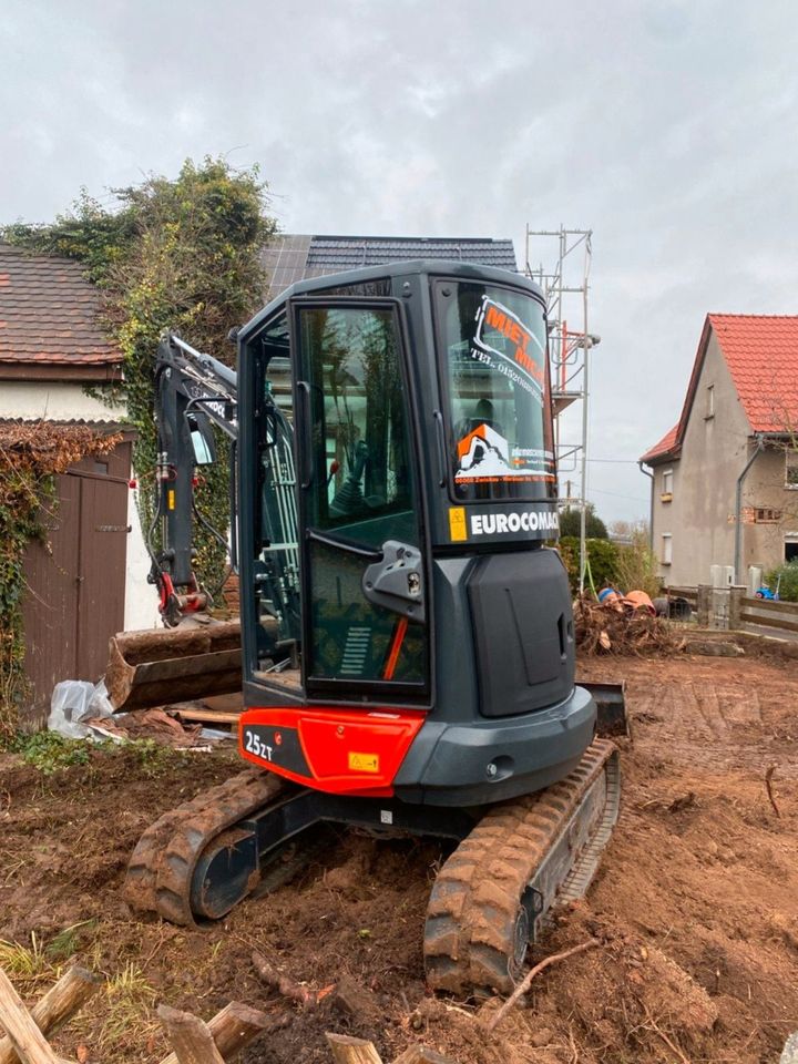 Minibagger Mieten Bagger Eurocomach 25 ZT Vermietung in Zwickau