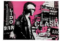 POSTER THE CLASH PUNK CITY ROCKERS PINK 1984 joe strummer punk Brandenburg - Oranienburg Vorschau