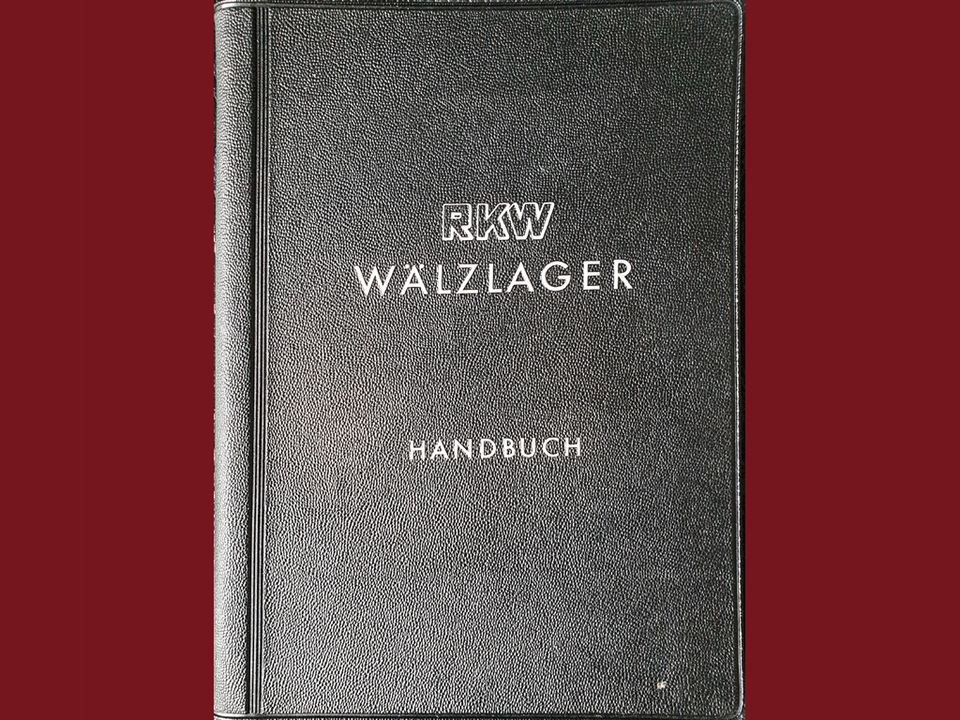 Wälzlager RKW Handbuch 1958 in Neuss