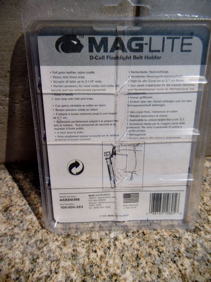 Mag-Lite D-Cell LR20 Belt ! Holder ! NEU OVP Inkl. Versand ! in Leutersdorf