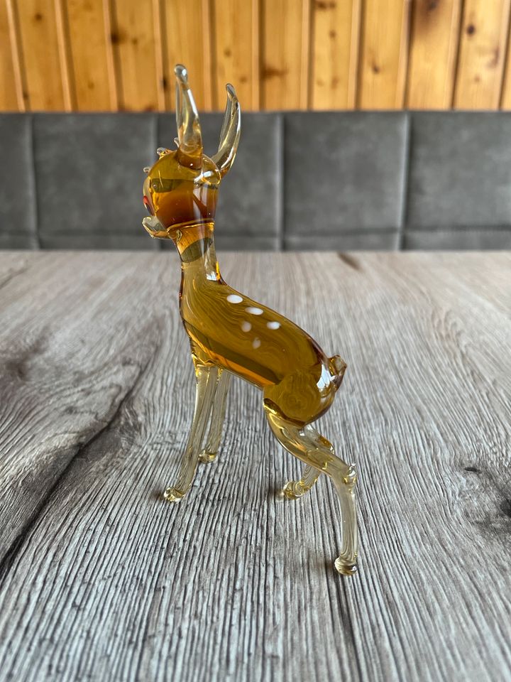 Reh Glasfigur Rehlein Bambi Vitrine Dekoration in Weitramsdorf