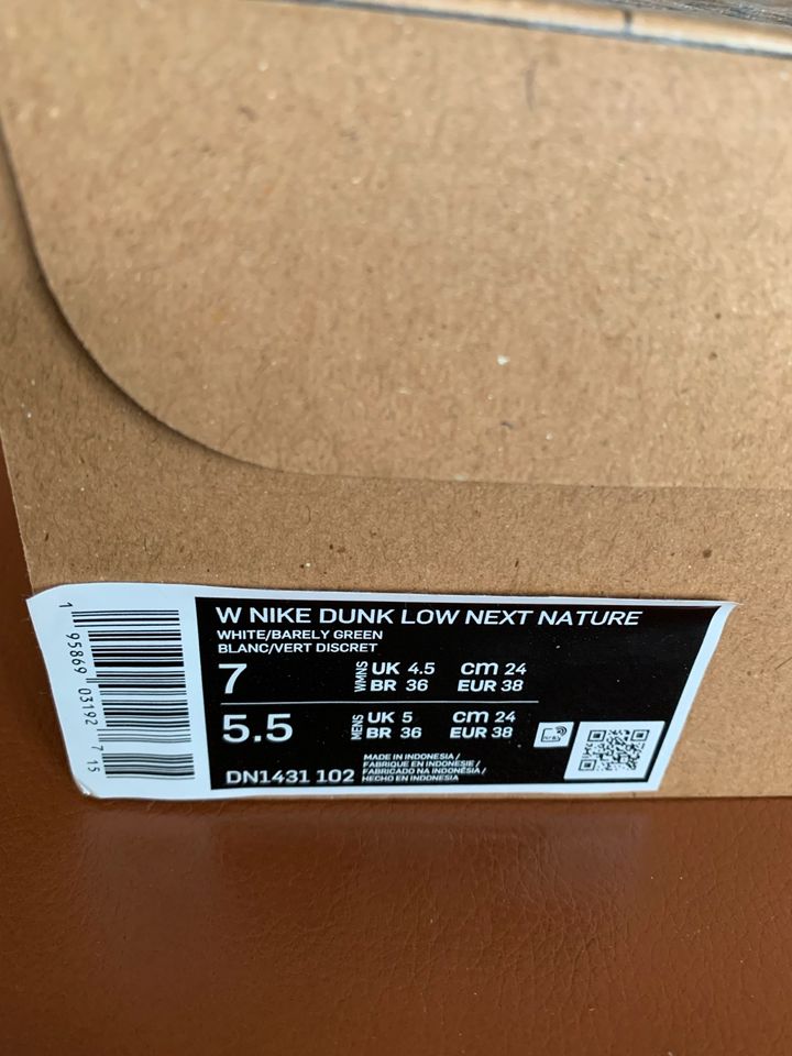Nike Dunk Low Next Nature mint Gr. 38 5.5 neu OVP in Lastrup