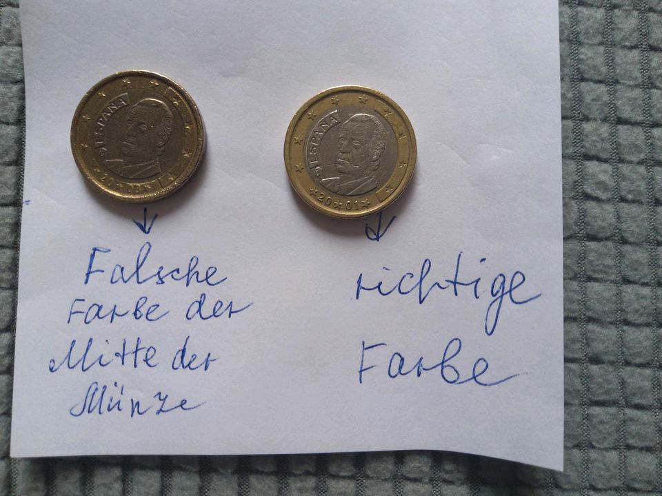 1 Euro falsche Farbe, in Herne