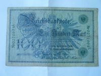 ⭐ Reichsbanknote 100 Mark - 7. Februar 1908 - Erhaltung gut ⭐ Bayern - Wildenberg Vorschau