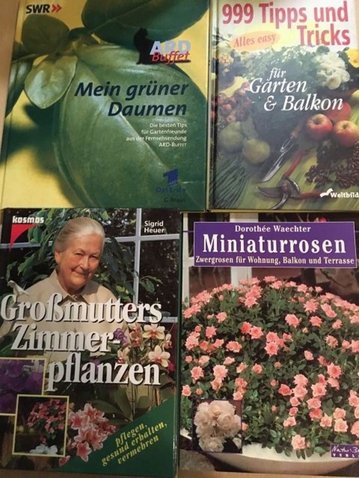 4 Garten Pflanzen Bücher Rosen Zimmerpflanzen Balkon Terrasse in Egelsbach