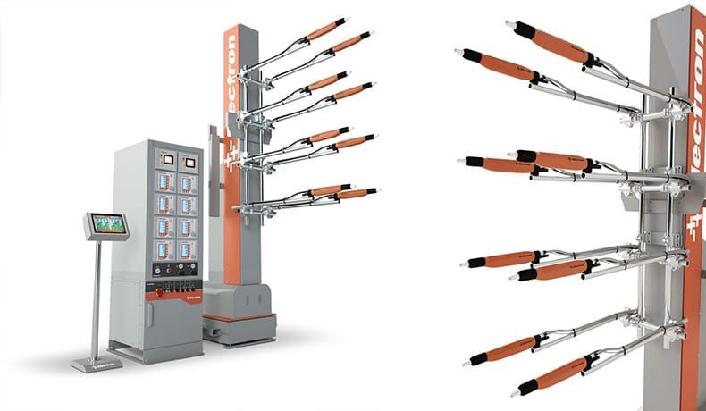 Roboter Systeme  für  Pulverbeschichtungsanlagen in Mainstockheim