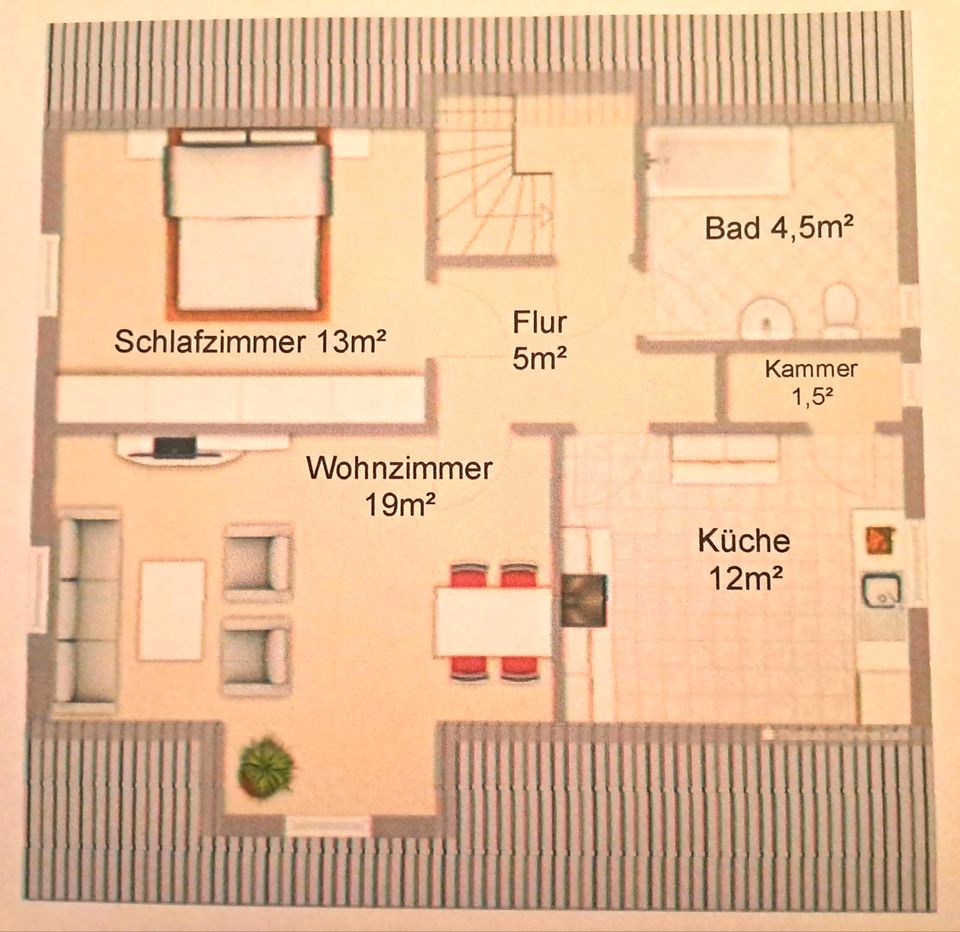 Gemütliche 2 Raumwohnung in Wiesenburg/Mark