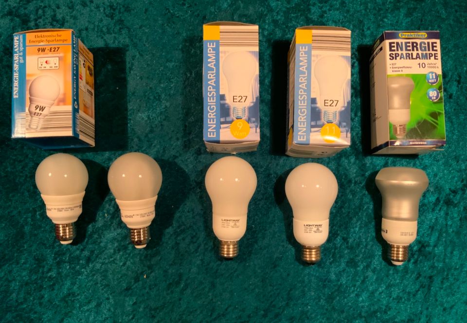 ❌Energiesparlampe Sparbirne E27/ 2700 K, 9 W/405 lumen 11W/80CD in Nettersheim