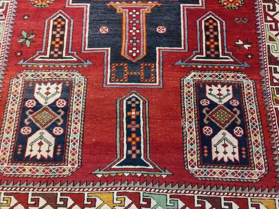Antiker Teppich Kazak Shirwan Orientteppich Datiert Geometrisch in Bochum