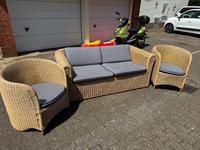 Rattan Garten Möbel Set mit Sofa und Sesseln Wintergarten Polster Horn-Lehe - Lehesterdeich Vorschau