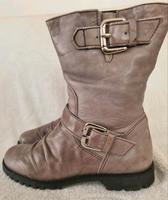 VIA UNO ECHTLEDER DAMEN STIEFELETTE GRAU GR.37 - NEUWERTIG Bayern - Dittelbrunn Vorschau