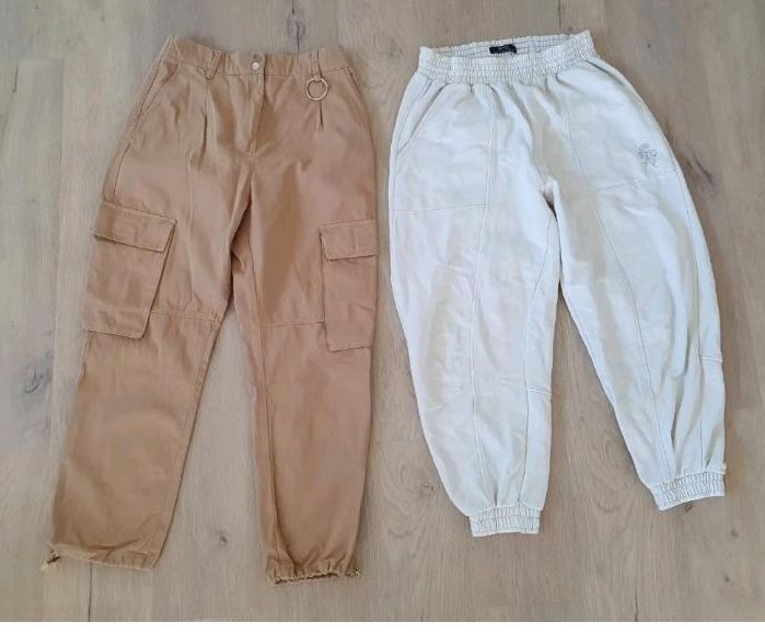 Damen Hosen Set Bershka Größe 42 Beige Braun in Mietingen