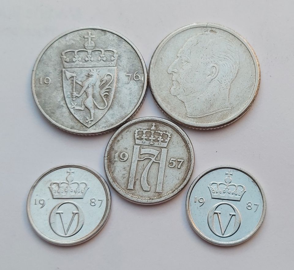 Norwegen, Norge Sammlermünzen 1957 - 1987 in Hamm