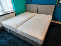 2 x Boxspringbett grau Stoff 100x200 gesamt 200x200 Berlin - Reinickendorf Vorschau