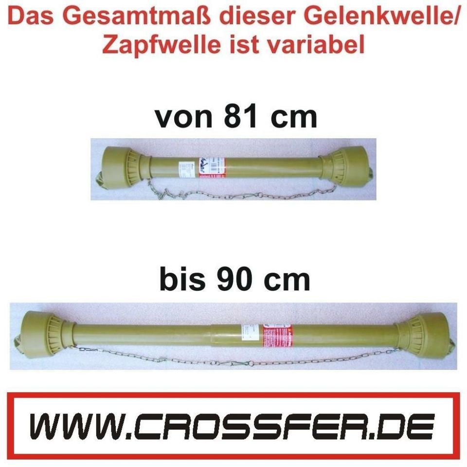 Zapfwelle Gelenkwelle HQ 81-90cm 1 3/8" 6 Zähne in Mönchengladbach