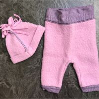 Wollwalkhose mit Mütze handmade 62/68 rosa flieder Wuppertal - Langerfeld-Beyenburg Vorschau