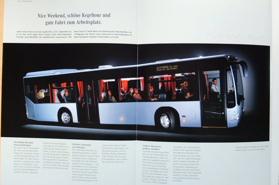 Autoprospekte Bus: Mercedes Citaro: die neue Stadtbus Generation in Oberammergau