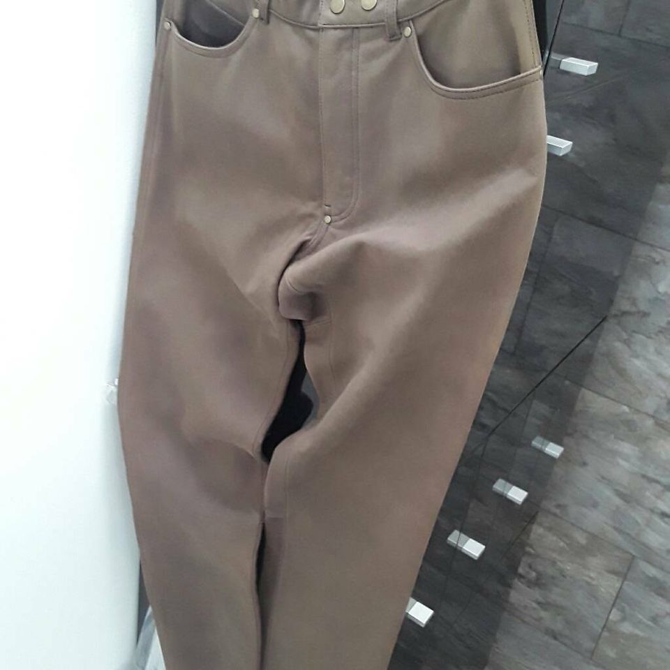 Lederhose braun  Lederjeans  Velours nubuk  Leder  neu  Größe  50 in Hagen