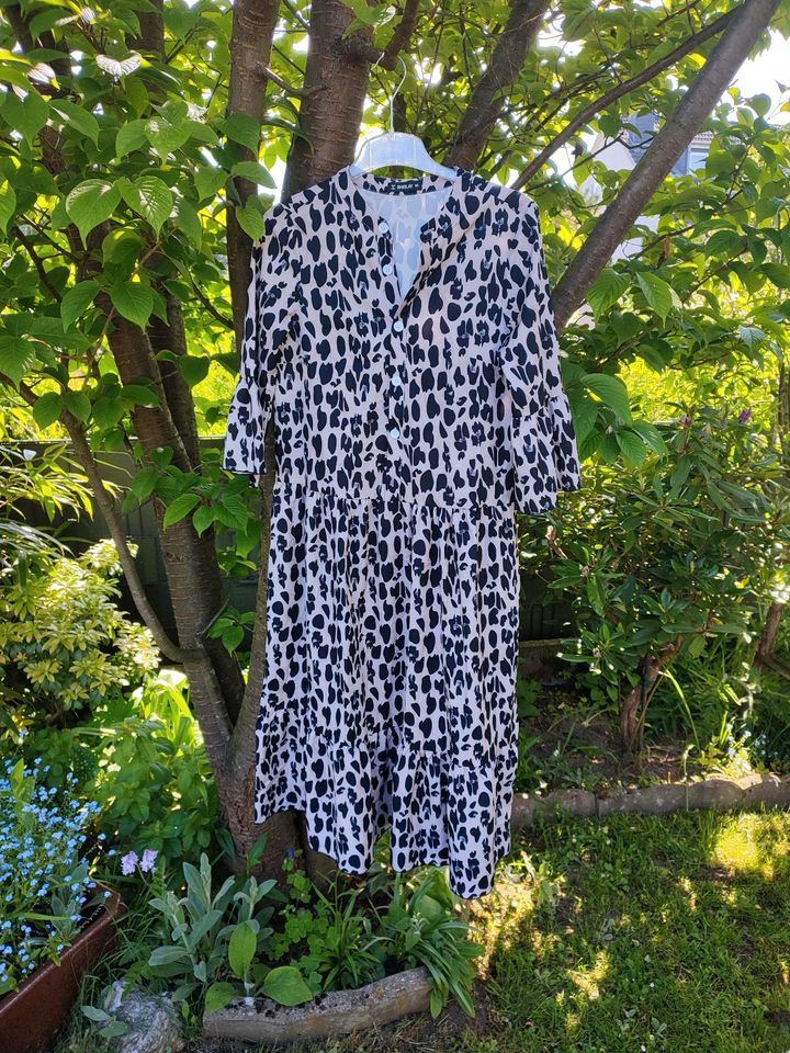 Kleid Sommerkleid Leopard Kleid Gr. S Sheilay Luftkleid in Siek