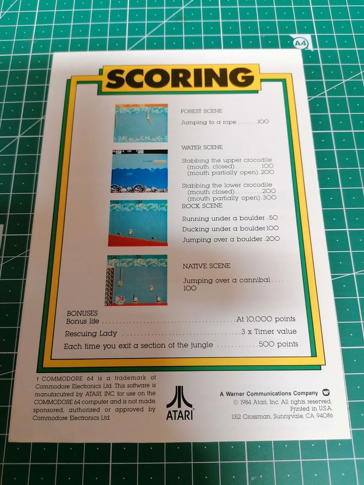 ATARI / Commodore 64 C64 6x Scoring Cards Mario Donkey Kong uvm in Dillingen (Donau)